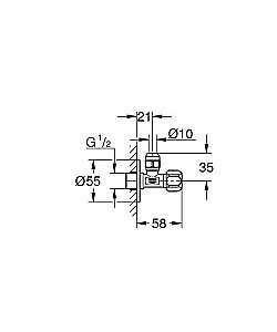 Угловой вентиль Grohe Atlanta 22917000 купить в интернет-магазине сантехники Sanbest