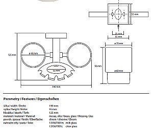 Двойной держатель со стаканами Bemeta Beta 144310022 хром купить в интернет-магазине сантехники Sanbest