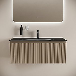 Тумба с раковиной Sancos CODE CD100GB/CN13003MB 100 серо - бежевый для ванной в интернет-магазине Sanbest