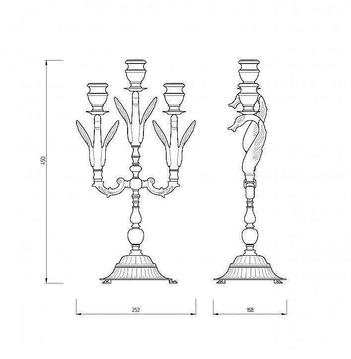 Канделябр Migliore LUXOR 26146 золото купить в интернет-магазине сантехники Sanbest