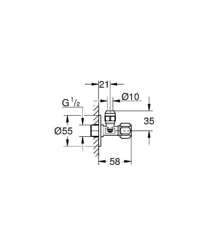 Угловой вентиль Grohe Atlanta 22917000 купить в интернет-магазине сантехники Sanbest