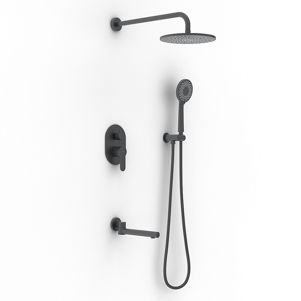 Душевая система BERGES NARDIS 3R 071014 черный матовый купить в интернет-магазине сантехники Sanbest