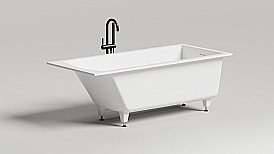 Ванна Salini Cascata S-Stone 170х75 104323M белая матовая купить в интернет-магазине Sanbest