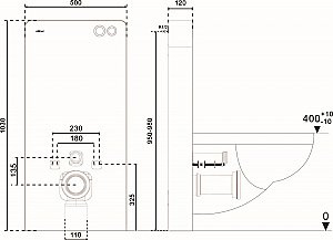 Инсталляция для унитаза ABBER AC0107MB купить в интернет-магазине сантехники Sanbest