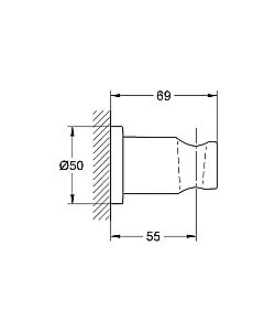 Держатель ручного душа Grohe Rainshower 27074GL0 купить в интернет-магазине сантехники Sanbest