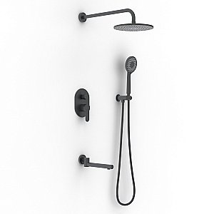 Душевая система BERGES NARDIS 3R 071014 черный матовый купить в интернет-магазине сантехники Sanbest