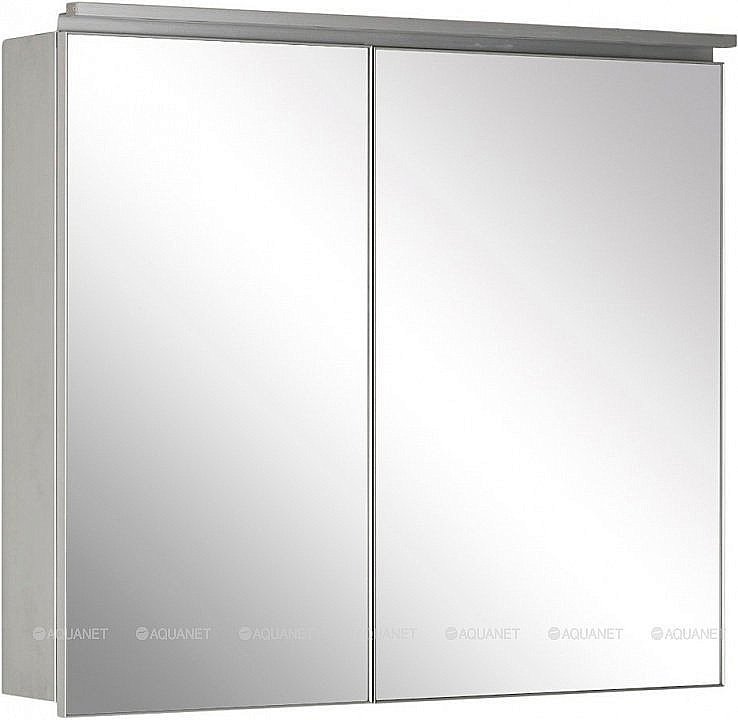 Зеркальный шкаф De Aqua Алюминиум 261752 80 серебро купить в интернет-магазине сантехники Sanbest