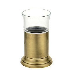 Стакан настольный Migliore Mirella прозрачное стекло/бронза купить в интернет-магазине сантехники Sanbest