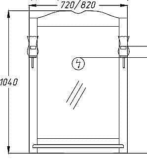 Зеркало Опадирис Тибет 75 белое матовое в ванную от интернет-магазине сантехники Sanbest