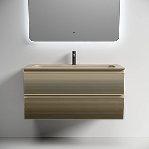 Тумба с раковиной Sancos FOLK FL100CP/CN7013MC 100 капучино для ванной в интернет-магазине Sanbest