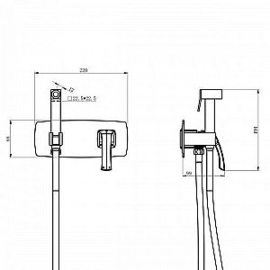 Гигиенический душ Lemark Nubira LM6219ORB купить в интернет-магазине сантехники Sanbest