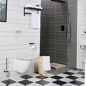 Унитаз подвесной Ceramalux CL2196-1 белый, безободковый, с крышкой микролифт купить в интернет-магазине Sanbest