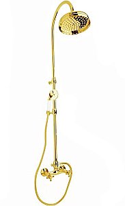 Душевая система Cezares GOLF-CD-01 золото 24 карат/ручки золото 24 карат купить в интернет-магазине сантехники Sanbest