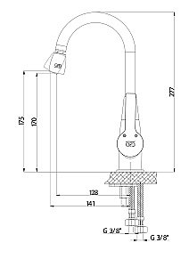 Смеситель для раковины GPD SOLUS MTL55 купить в интернет-магазине сантехники Sanbest