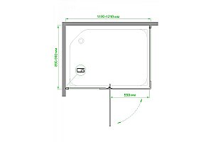 Душевой уголок Royal Bath HPV RB9120HPV-T-BL 120х90 прозрачное стекло/черный профиль купить в интернет-магазине Sanbest