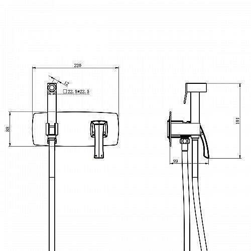 Гигиенический душ Lemark Nubira LM6219ORB купить в интернет-магазине сантехники Sanbest