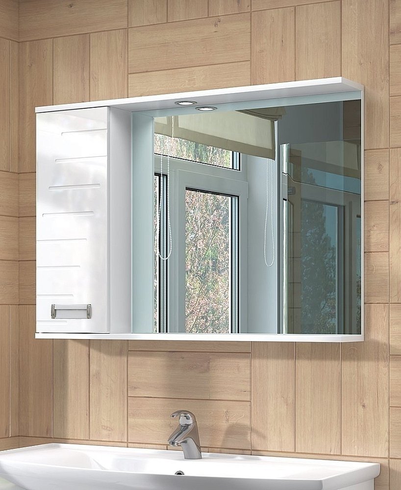 Зеркало со шкафом VIGO Diana 8-1000-Л в ванную от интернет-магазине сантехники Sanbest