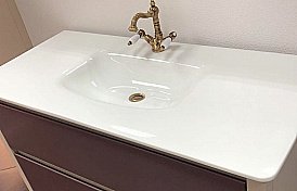 Раковина без бортика из стеклокерамики Caprigo Tibet 115 купить в интернет-магазине сантехники Sanbest