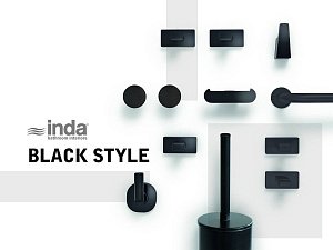 Крючок Inda One AV120BNE черный  купить в интернет-магазине сантехники Sanbest