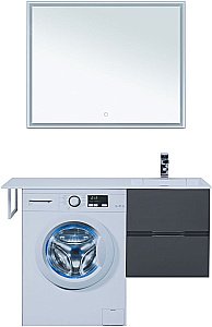 Тумба с раковиной Aquanet Алвита 243662 48 серый антрацит для ванной в интернет-магазине Sanbest