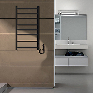 Полотенцесушитель электрический Azario PARMA П8 400х800 AZ10848B черный купить в интернет-магазине сантехники Sanbest