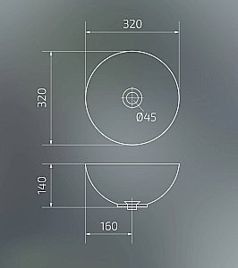 Раковина накладная Gid Esfera 32 Mnc489 54437 под камень глянцевая купить в интернет-магазине Sanbest