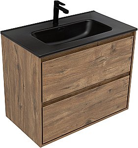 Тумба с раковиной Aquanet Милан 336379/329255 80 дуб рустикальный для ванной в интернет-магазине Sanbest