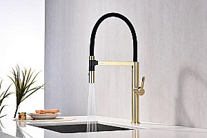 Смеситель для кухни Paulmark Leader Le214101-LG светлое  золото купить в интернет-магазине сантехники Sanbest