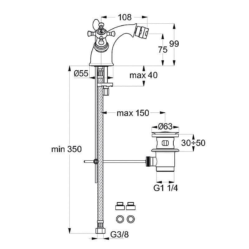 Смеситель для биде Ideal Standard Reflection B9655LS купить в интернет-магазине сантехники Sanbest