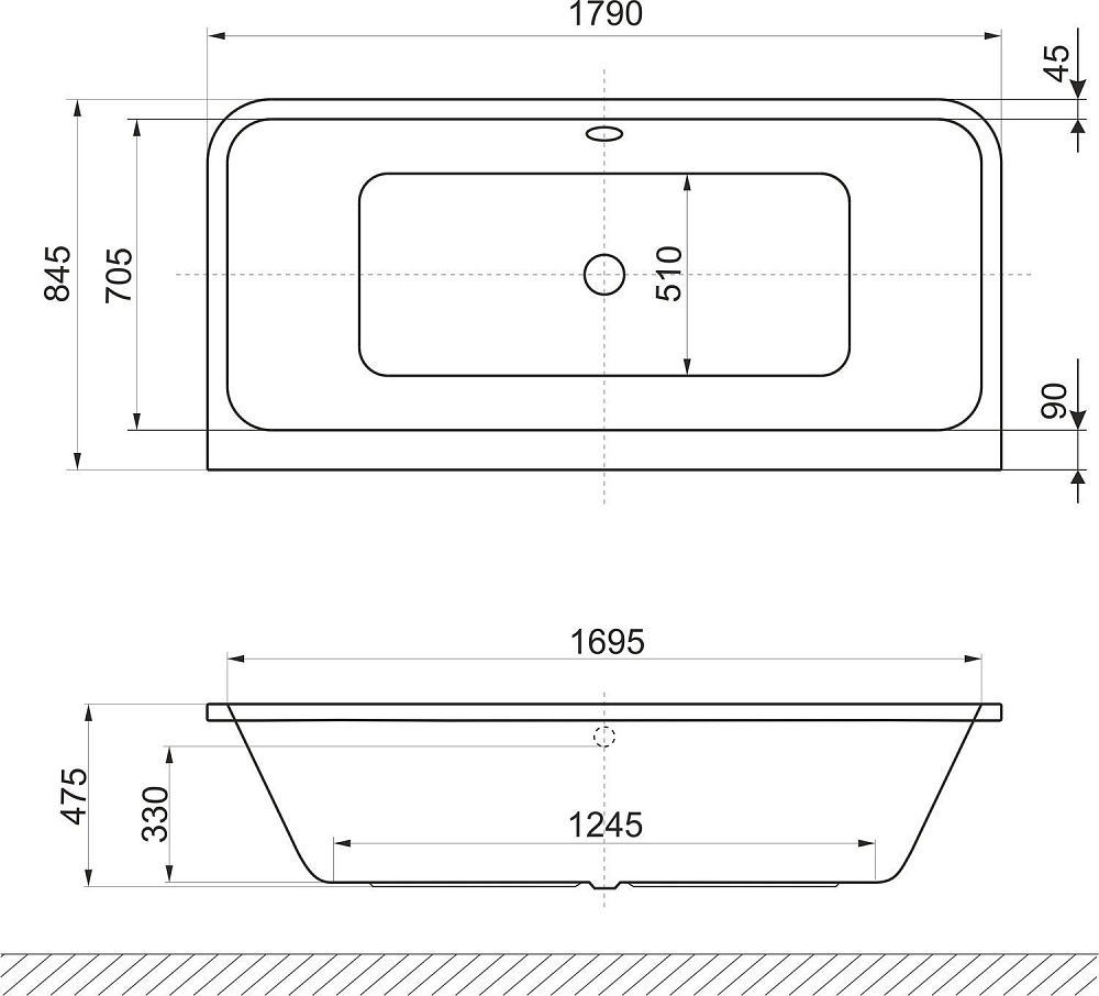 Ванна акриловая Excellent Arana 180x85 купить в интернет-магазине Sanbest