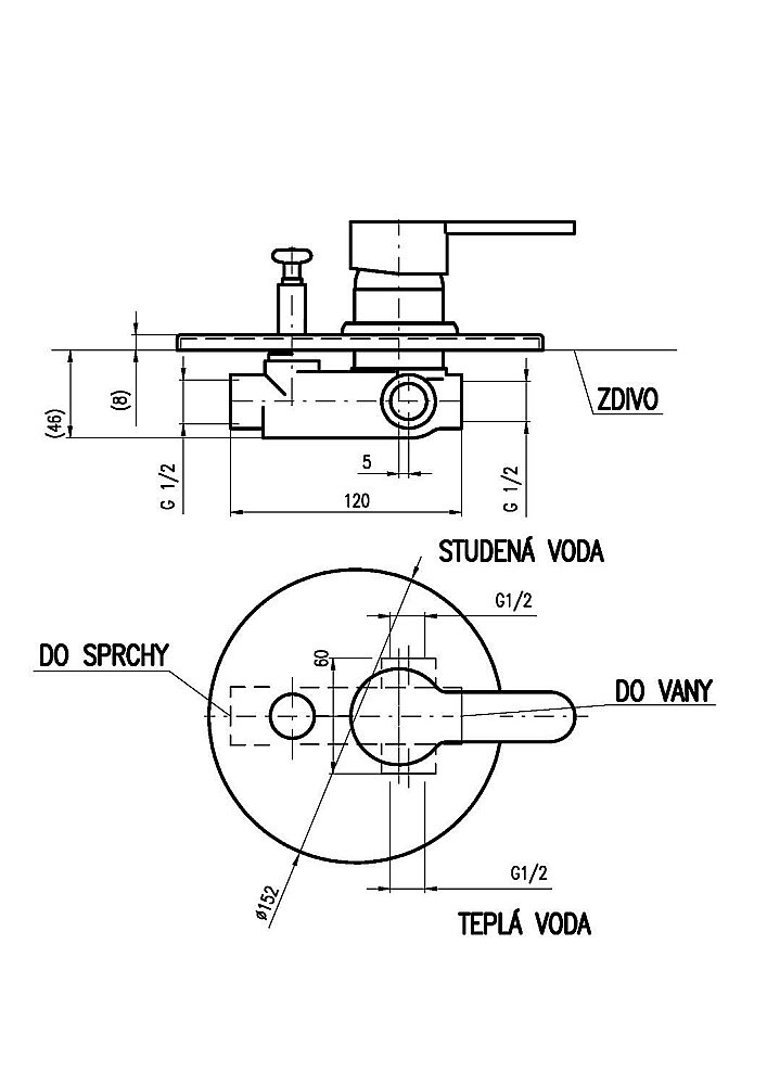 Смеситель для душа RAV-Slezak ZAMBEZI ZA086 купить в интернет-магазине сантехники Sanbest