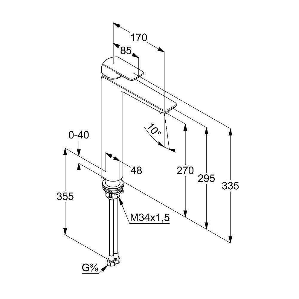 Смеситель для раковины Kludi Ameo 412980575 купить в интернет-магазине сантехники Sanbest