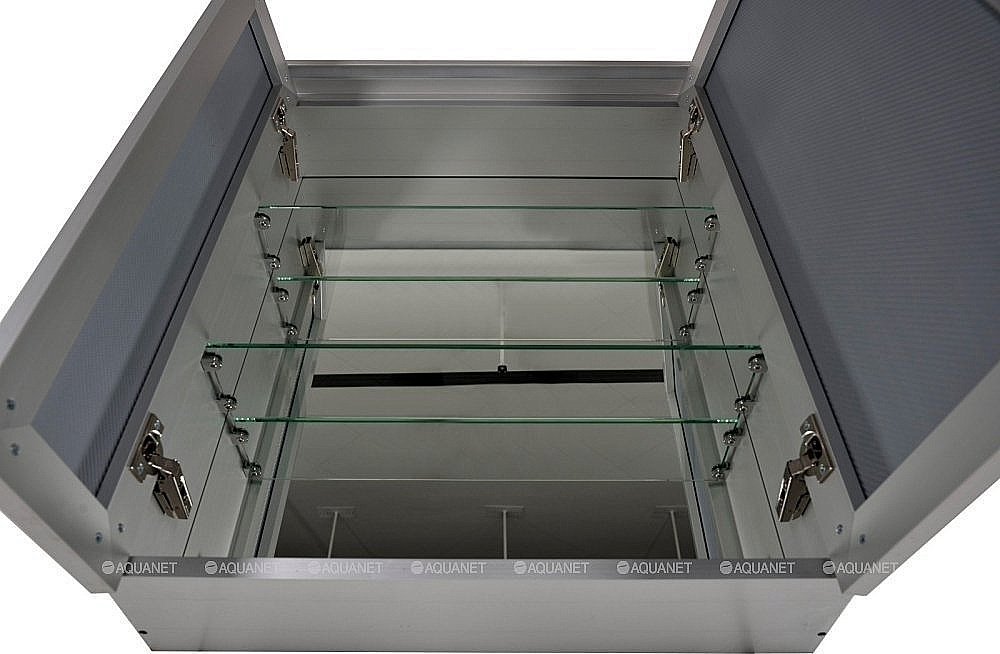 Зеркальный шкаф De Aqua Алюминиум 261750 60 серебро купить в интернет-магазине сантехники Sanbest