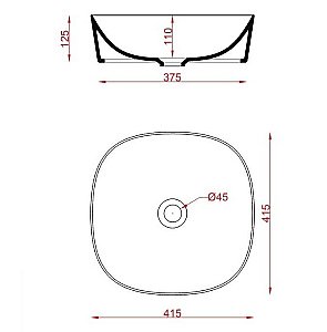 Раковина накладная Artceram Ghost 41,5 GHL001 01 00 белая купить в интернет-магазине Sanbest