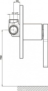 Смеситель для душа GPD Gildo MAD165 купить в интернет-магазине сантехники Sanbest
