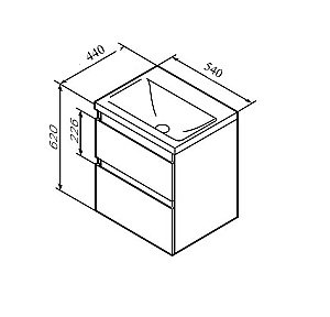 Тумба с раковиной AM.PM X-Joy 55 подвесная белая для ванной в интернет-магазине Sanbest