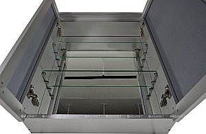 Зеркальный шкаф De Aqua Алюминиум 261750 60 серебро купить в интернет-магазине сантехники Sanbest