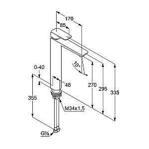 Смеситель для раковины Kludi Ameo 412980575 купить в интернет-магазине сантехники Sanbest