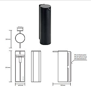 Диспенсер Bemeta Easy 163109090 черный купить в интернет-магазине сантехники Sanbest