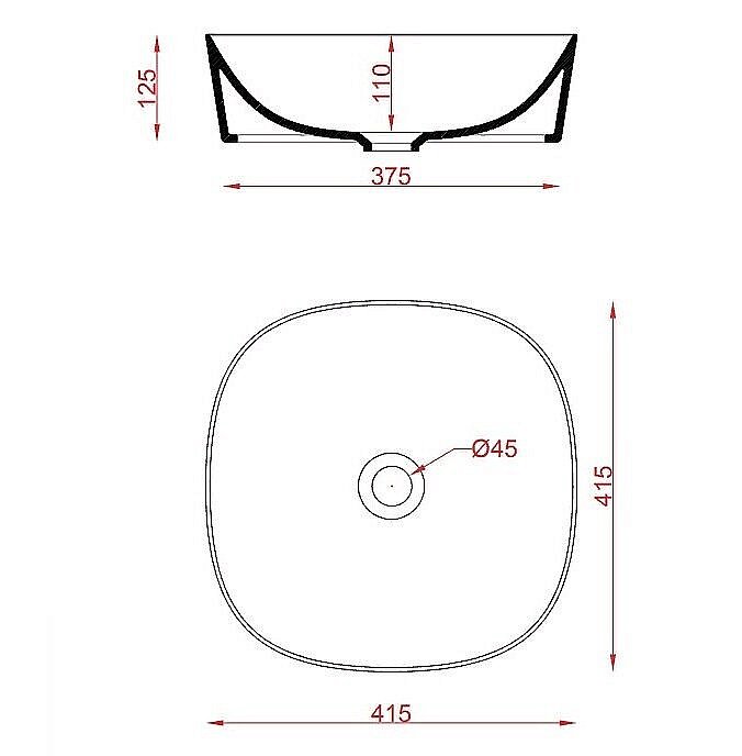 Раковина накладная Artceram Ghost 41,5 GHL001 01 00 белая купить в интернет-магазине Sanbest
