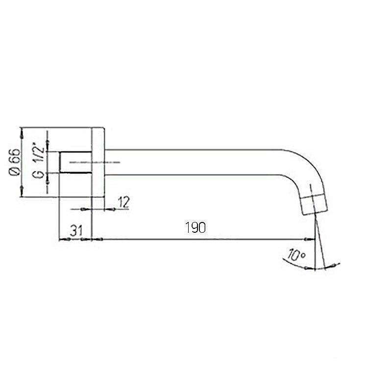 Излив PAINI Cox 78CR207CAN19 хром купить в интернет-магазине сантехники Sanbest