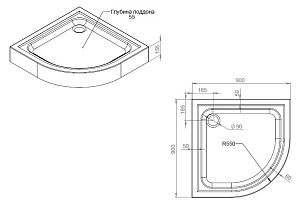 Душевой поддон AM.PM Gem W90T-401-090W 90х90 купить в интернет-магазине Sanbest