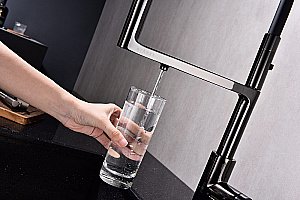 Смеситель для кухни Paulmark Tornado To213402-GB черный глянцевый купить в интернет-магазине сантехники Sanbest