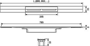 Душевой лоток TECE Drainprofile 671002 100 золото купить в интернет-магазине Sanbest
