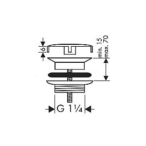Сливной вентиль Hansgrohe Focus 50001000 хром купить в интернет-магазине сантехники Sanbest