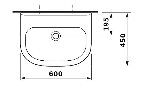 Раковина подвесная Jika DEEP by 60 см без отверстия белая купить в интернет-магазине Sanbest