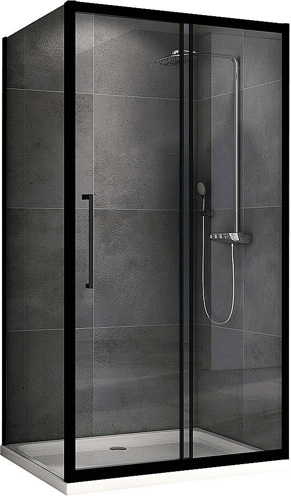 Душевой уголок ABBER Schwarzer Diamant 130х60 AG30130BH-S60B стекло прозрачное/профиль черный купить в интернет-магазине Sanbest