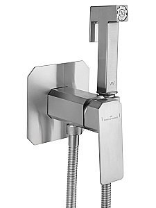 Смеситель с гигиеническим душем встраиваемый WONZON & WOGHAND DIAMOND, Брашированный никель (WW-88829011-BN) купить в интернет-магазине сантехники Sanbest