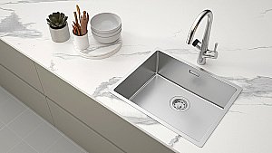 Кухонная мойка Paulmark Lassan 54 LA54-BS брашированная сталь купить в интернет-магазине сантехники Sanbest