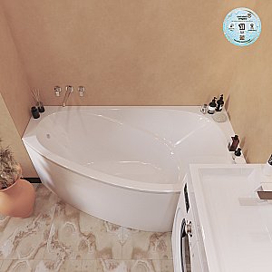 Ванна из искусственного камня Marmo Bagno Турин 170х95 MB-T170-95 белая купить в интернет-магазине Sanbest